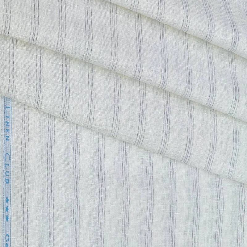 Shirt Fabric Linen Club Pure Linen Broad Lining Colour Grey N White