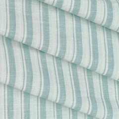 Shirt & Kurta Fabric Linen Club Linen Cotton Mix Broad Lining Colour Sea Green N White