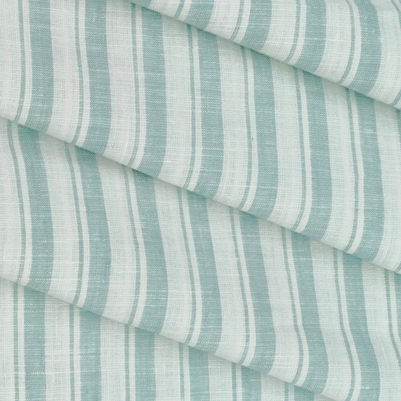 Shirt & Kurta Fabric Linen Club Linen Cotton Mix Broad Lining Colour Sea Green N White