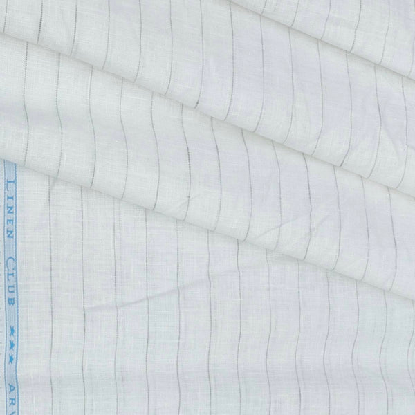 Shirt & Kurta Fabric Linen Club Pure Linen Broad Lining Colour Grey N White