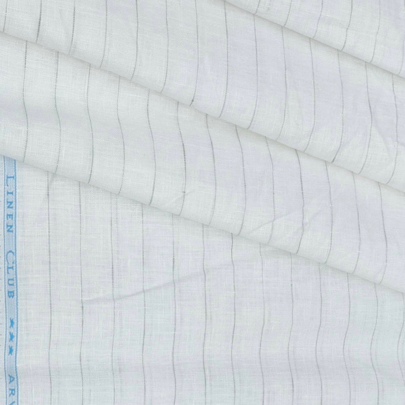 Shirt & Kurta Fabric Linen Club Pure Linen Broad Lining Colour Grey N White