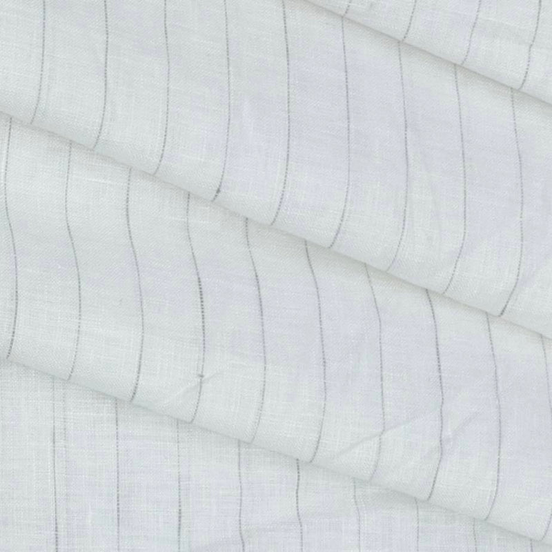 Shirt & Kurta Fabric Linen Club Pure Linen Broad Lining Colour Grey N White