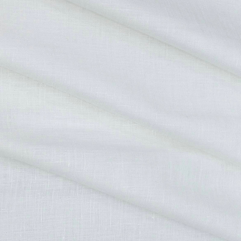 Shirt Fabric Raymond 130 LEA Pure Linen Plain Colour White