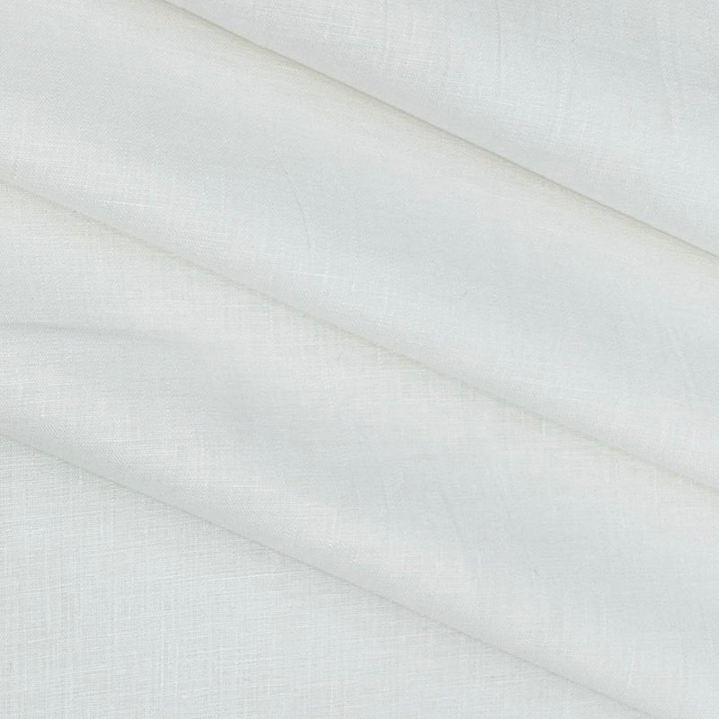 Shirt Fabric Raymond 80 LEA Pure Linen Plain Colour White