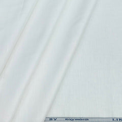 Shirt Fabric Raymond Linen Blended Plain Colour White
