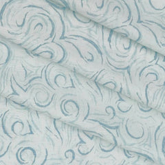 Shirt & Kurta Fabric Linen Club Linen Blended Printed Colour Light Blue