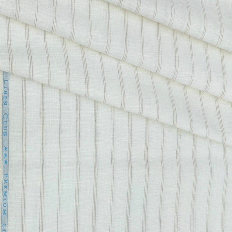 Shirt & Kurta Fabric Linen Club Linen Blended Broad Lining Colour Light Brown N White