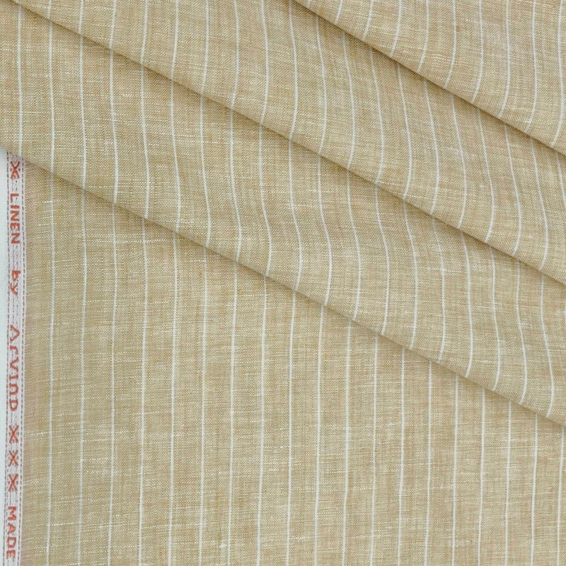 Shirt & Kurta Fabric Arvind 60 Lea Pure Linen Lining Colour Beige