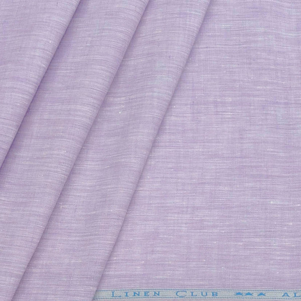 Shirt & KurtaFabric Linen Club Pure Linen Plain Colour Lavender