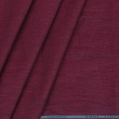 Shirt & Kurta Fabric Raymond Pure Linen Plain Colour Jam Red