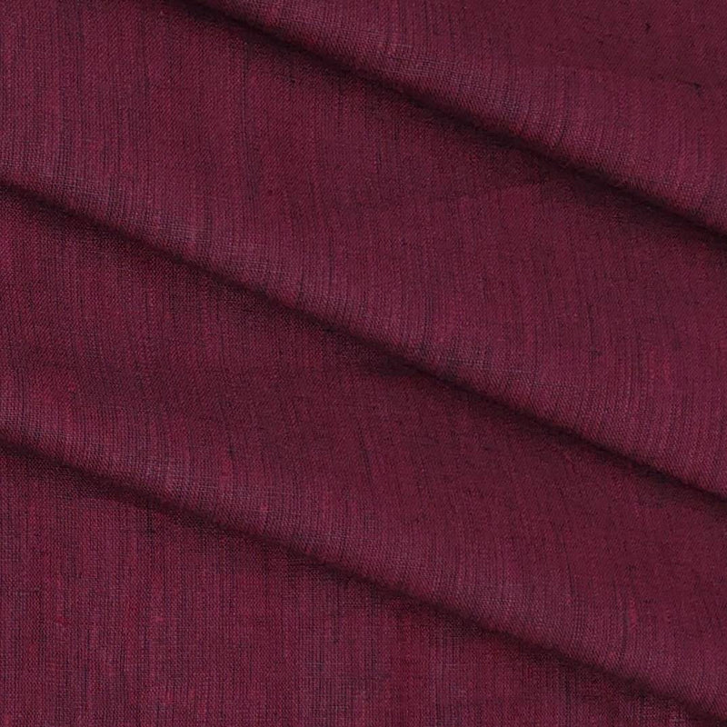 Shirt & Kurta Fabric Raymond Pure Linen Plain Colour Jam Red