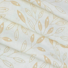 Shirt & Kurta Fabric Linen Club Linen Blended Printed Colour Brown N Off White