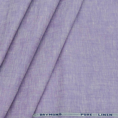 Shirt Fabric Raymond Pure Linen Plain Colour Lavender