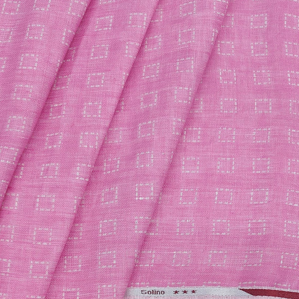 Shirt Fabric Solino Pure Linen 60 Lea Printed Colour Neon Pink