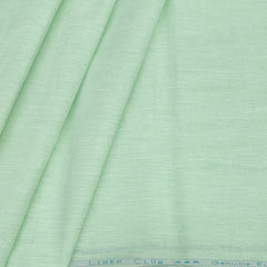 Shirt & Kurta Fabric Linen Club Pure Linen Plain Colour Mint Green