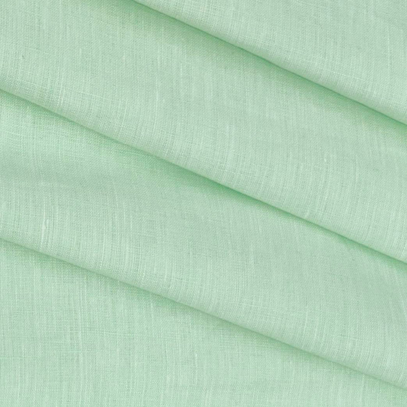 Shirt & Kurta Fabric Linen Club Pure Linen Plain Colour Mint Green
