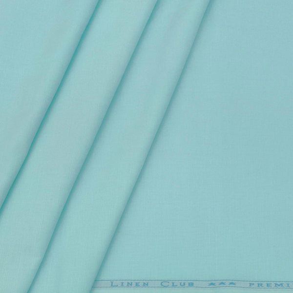 Shirt & Kurta Fabric Linen Club Linen Blended Plain Colour Sky Blue