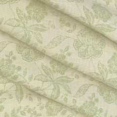 Shirt & Kurta Fabric Linen Club Linen Blended Printed Colour Light Green