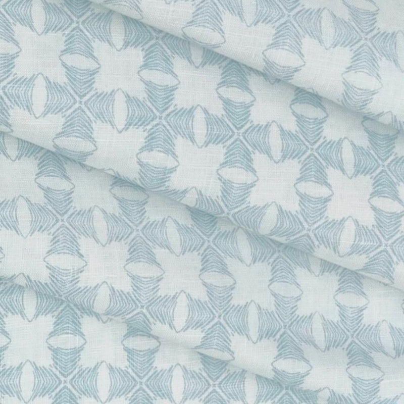 Shirt & Kurta Fabric Linen Club Linen Blended Printed Colour Light Blue N White
