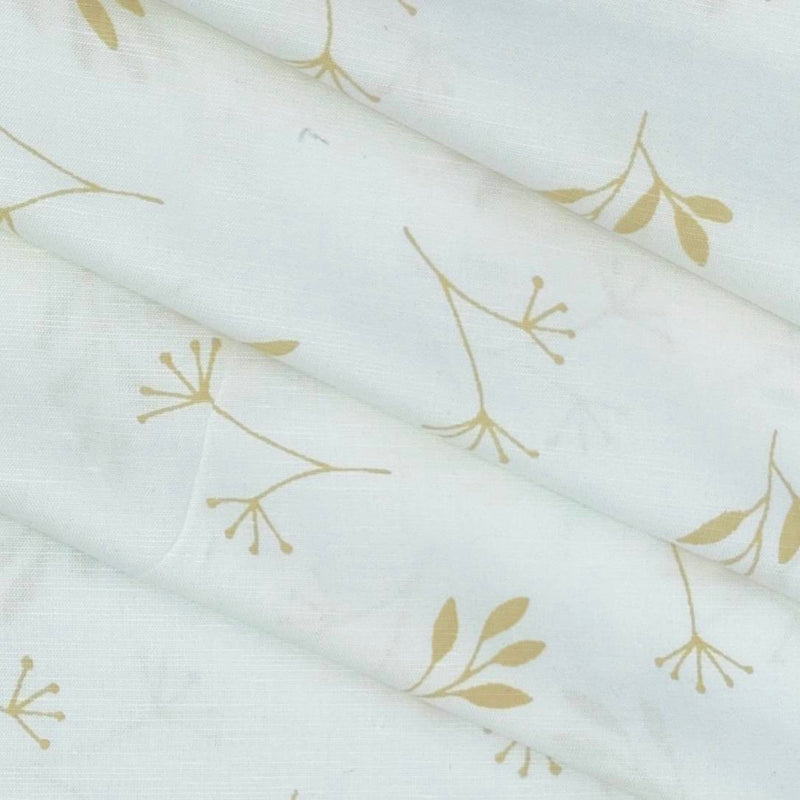 Shirt & Kurta Fabric Linen Club Linen Blended Printed Colour Brown N Off White