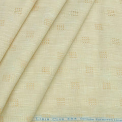Shirt & Kurta Fabric Linen Club Pure Linen Printed Colour Light Beige