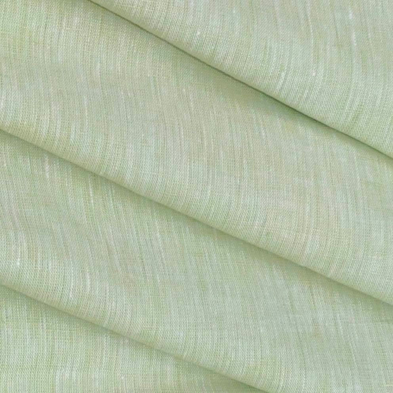 Shirt & Kurta Fabric Linen Club Pure Linen Plain Colour Pista Green