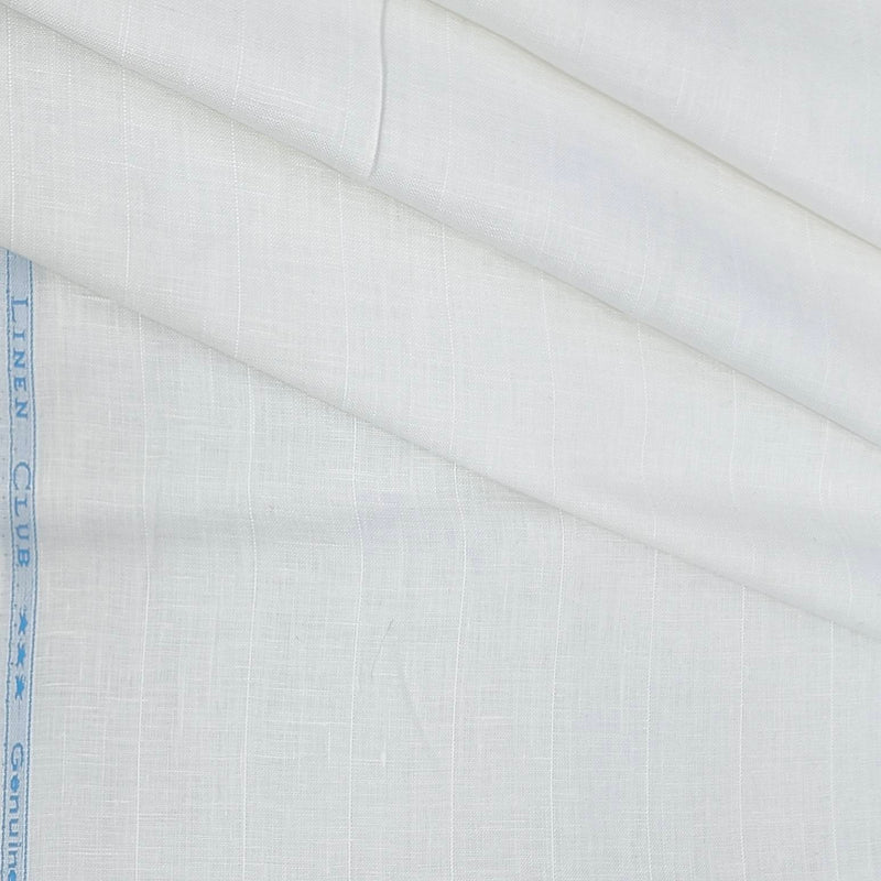 Shirt & Kurta Fabric Linen Club Pure Linen Broad Lining Colour White