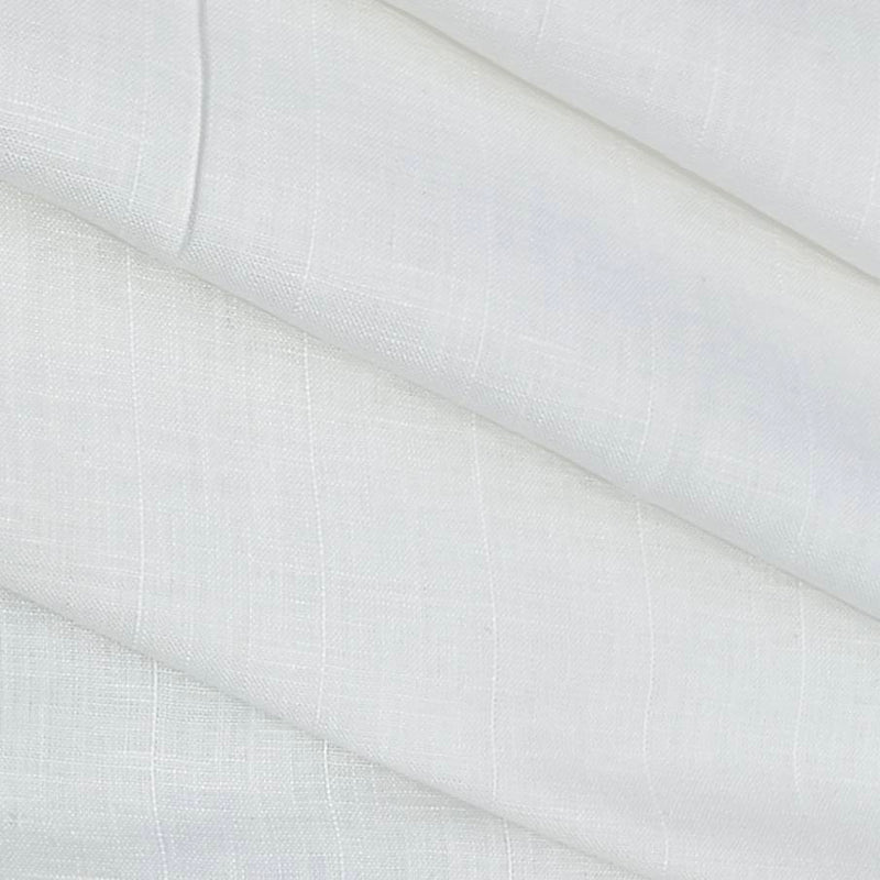 Shirt & Kurta Fabric Linen Club Pure Linen Broad Lining Colour White