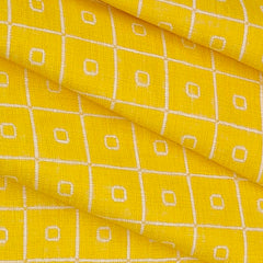 Shirt n Kurta Fabric Solino Pure Linen 70 Lea Printed colour Orange