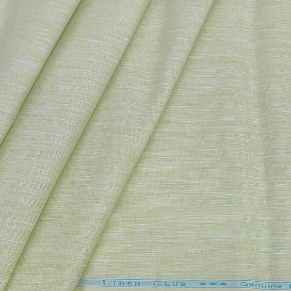 Shirt & Kurta Fabric Linen Club Pure Linen Plain Colour Pistachio Green
