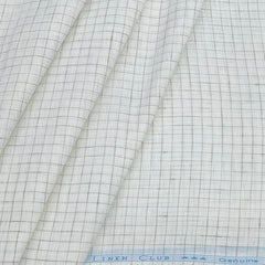 Shirt Fabric Linen Club Pure Linen Check Colour Brown N White