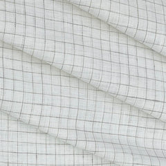 Shirt Fabric Linen Club Pure Linen Check Colour Brown N White