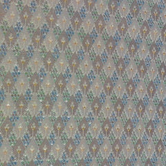 Kurta Fabric ManTire Designer Silk Embroidery Colour Silver N Green