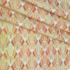 Kurta Fabric ManTire Designer Silk Embroidery Colour Light Yellow