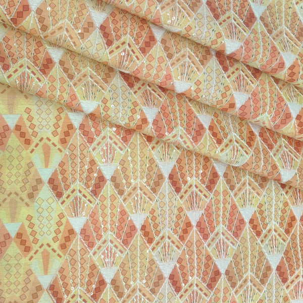 Kurta Fabric ManTire Designer Silk Embroidery Colour Light Yellow
