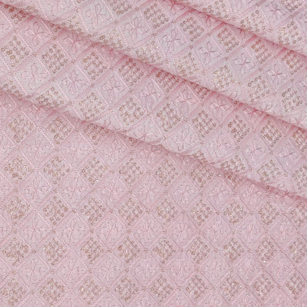 Kurta Fabric ManTire Designer Silk Embroidery Colour Blush Pink