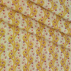 Kurta Fabric ManTire Designer Silk Embroidery Colour Golden N Peach