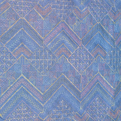 Kurta Fabric anTire Designer Silk Embroidery Colour Blue