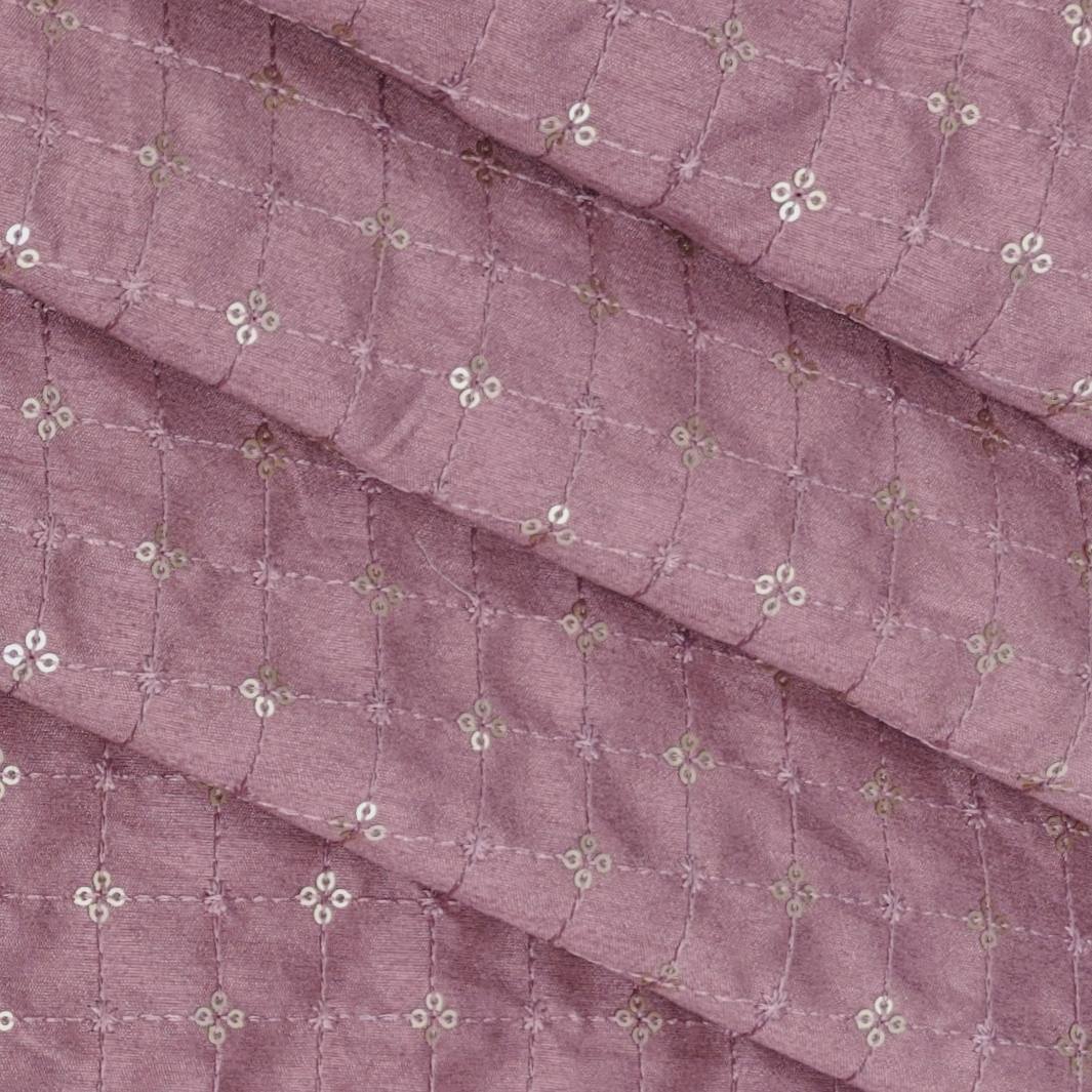 Kurta Fabric ManTire Designer Silk Embroidery Colour Thulian Pink