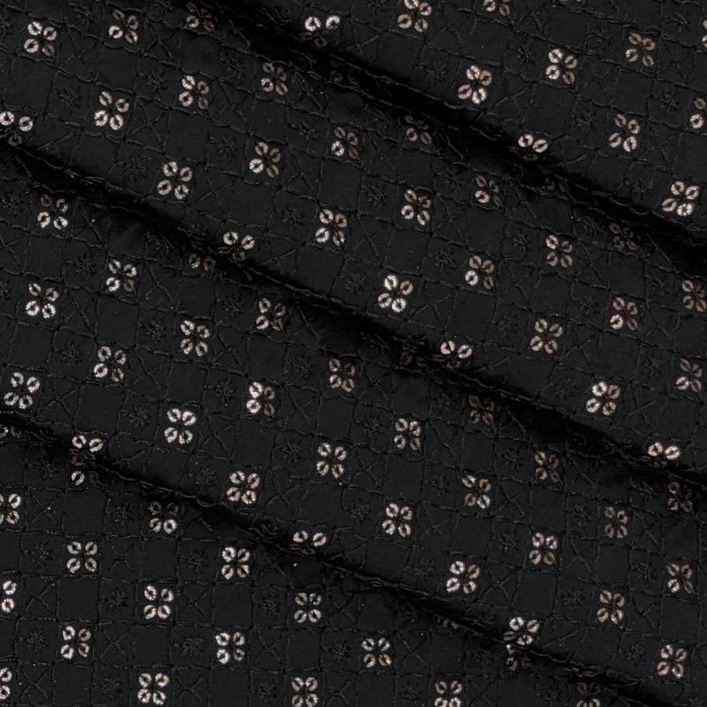 Kurta Fabric ManTire Designer Silk Embroidery Colour Black