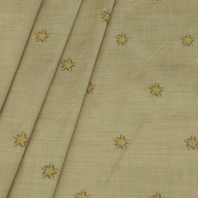 Kurta Fabric ManTire Designer Silk Embroidery Colour Parchment Beige