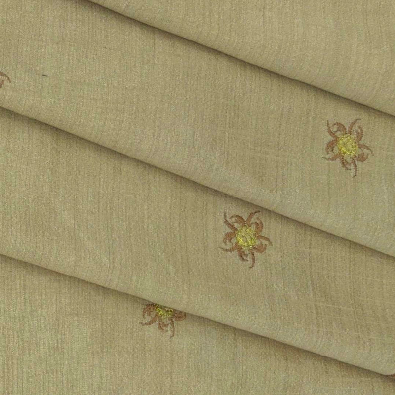 Kurta Fabric ManTire Designer Silk Embroidery Colour Parchment Beige