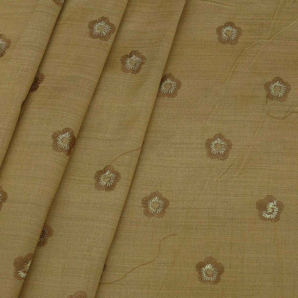 Kurta Fabric ManTire Designer Silk Embroidery Colour Tan Brown