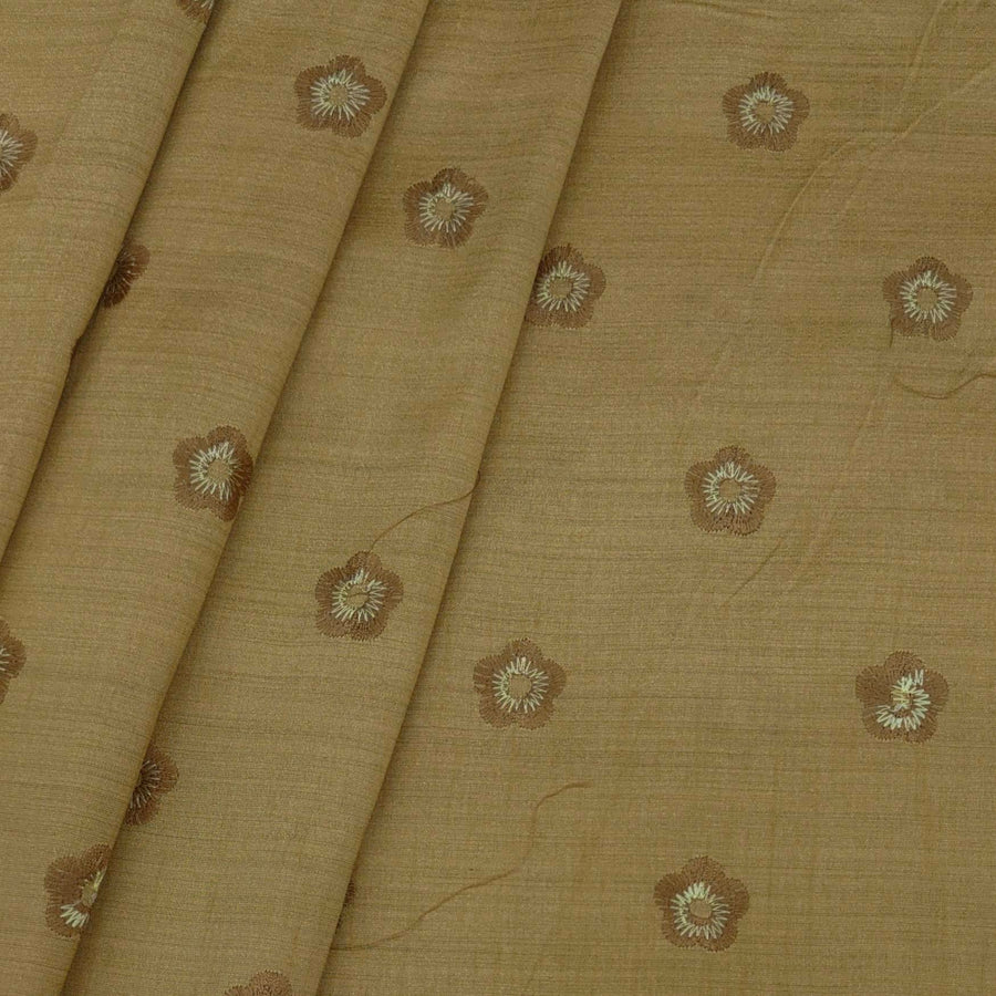 Kurta Fabric ManTire Designer Silk Embroidery Colour Tan Brown