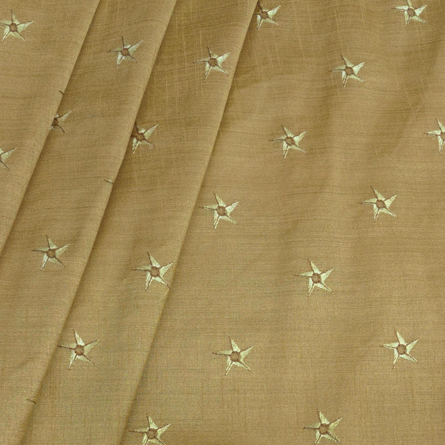 Kurta Fabric ManTire Designer Silk Embroidery Colour Tan Brown