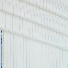 Shirt Fabric Raymond Cotton Blended Lining Colour Off White N Blue