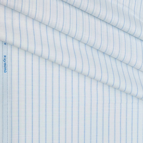 Shirt Fabric Raymond Cotton Blended Lining Colour Blue N White