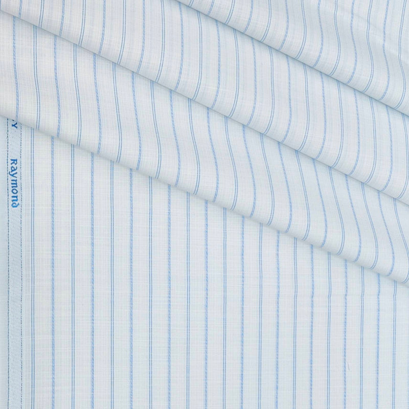 Shirt Fabric Raymond Cotton Blended Lining Colour Blue N White