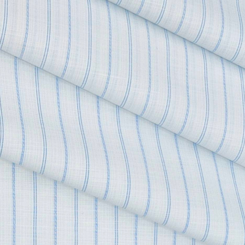 Shirt Fabric Raymond Cotton Blended Lining Colour Blue N White