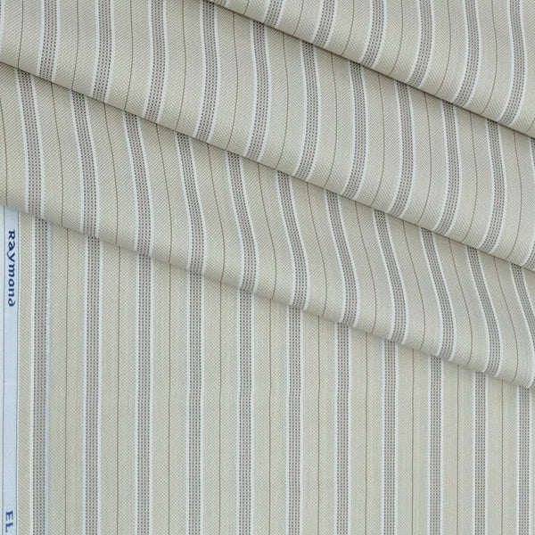 Shirt Fabric Raymond Cotton Blended Lining Colour White N  Brown